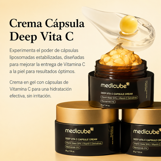 Medicube Crema cápsula con vitamina C profunda | Liposoma Vitamina C Golden Capsule