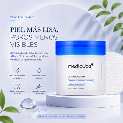 Medicube Almohadillas de tóner Zero Pore Pad 2.0