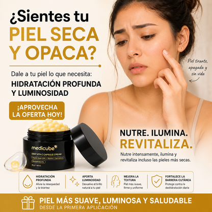 Medicube Crema cápsula con vitamina C profunda | Liposoma Vitamina C Golden Capsule